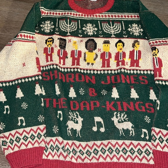 SHARON JONES & THE DAP-KINGS HOLIDAY KNIT SWEATER (GREEN)
Large unisex GUC - Picture 1 of 6